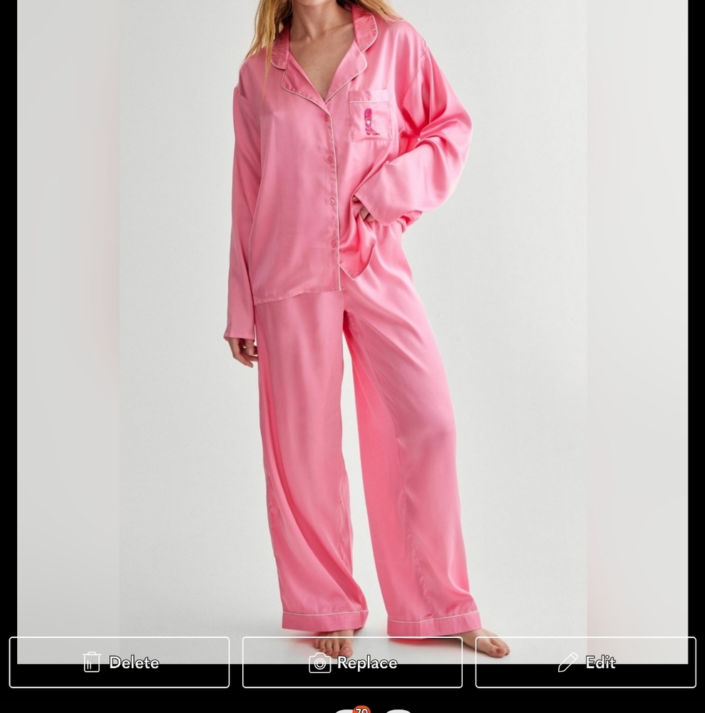 Nasty Gal Satin Embroidered Western Boot Pajama Set Sze 4 & Size 10 - Picture 6 of 8